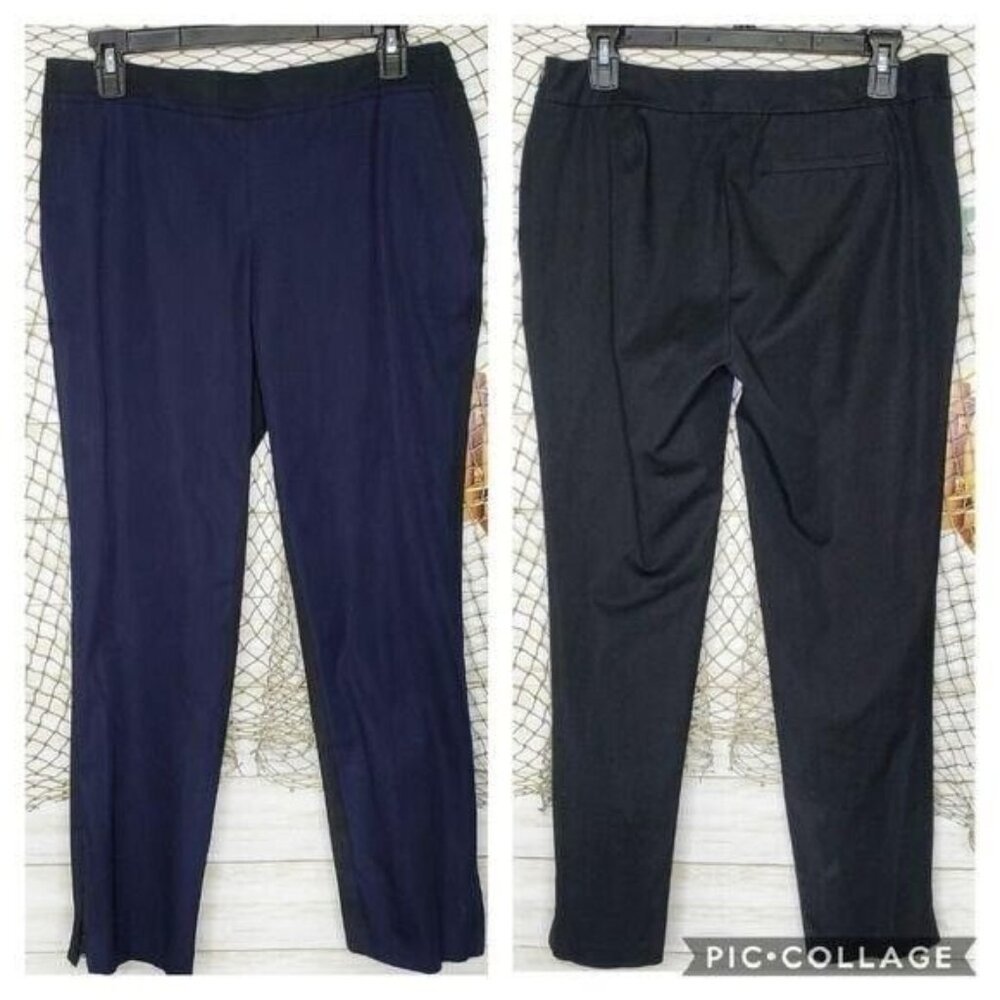 Eileen Fisher Womens color block cropped organic cotton pants pockets‎ size S